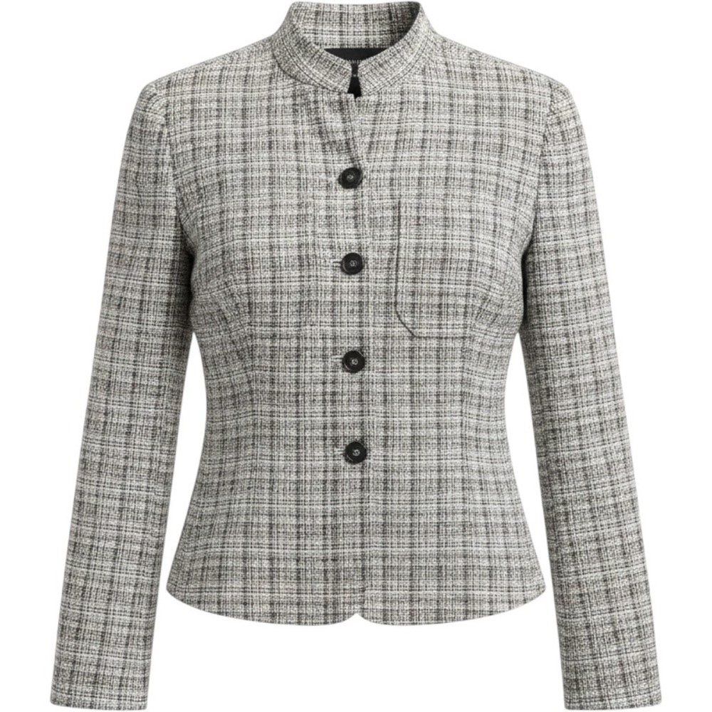 VTG Silk Wool Jones New York Jacket Blazer Womens 4 S Tweed Academia Career $260